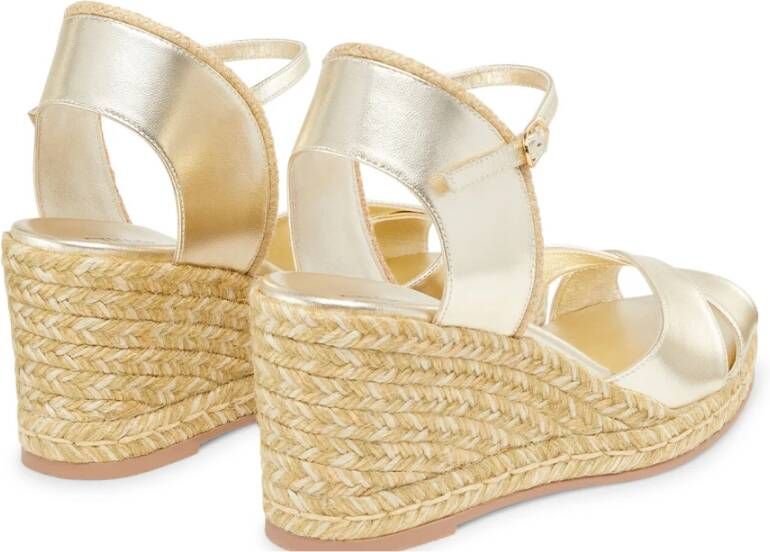 Stuart Weitzman Crossover Espadrille Sleehak Yellow Dames