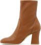 Stuart Weitzman Sculpturale Curveblock 85 Sock Bootie Brown Dames - Thumbnail 4