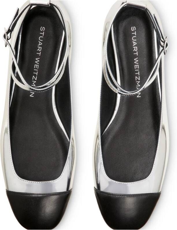 Stuart Weitzman Eden Strap Flat Gray Dames