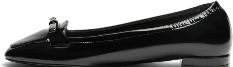 Stuart Weitzman Elastische Loafer met Strik Accent Black Dames