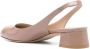 Stuart Weitzman Elastische Slingback Blokhak Schoenen Beige Dames - Thumbnail 4