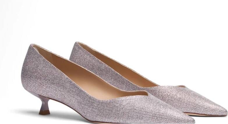 Stuart Weitzman Elegant Pointed-Toe Kitten Heel Pump Pink Dames