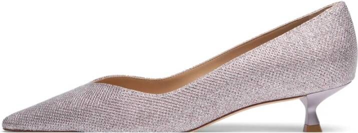 Stuart Weitzman Elegant Pointed-Toe Kitten Heel Pump Pink Dames