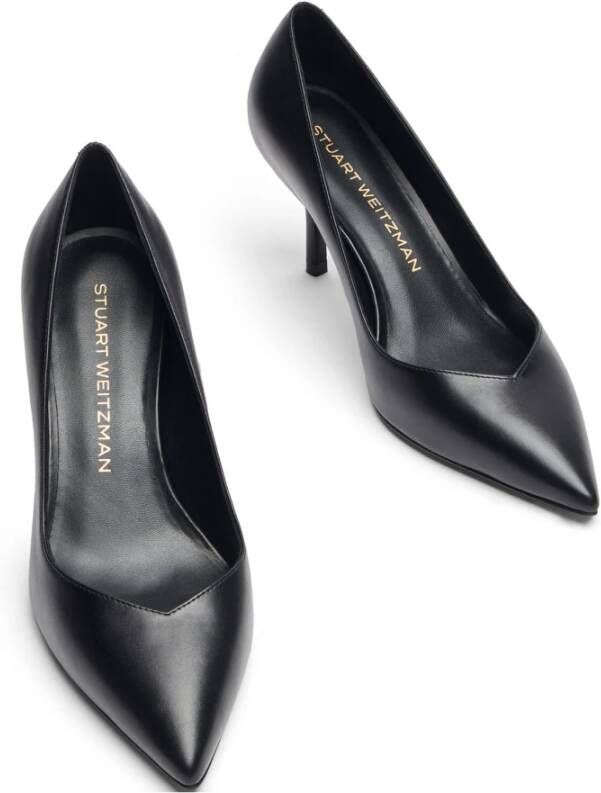 Stuart Weitzman Elegant Vamp Stiletto Heel Pump Black Dames