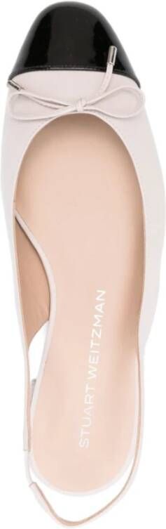 Stuart Weitzman Elegante Boog Ballerina Witte Schoenen White Dames