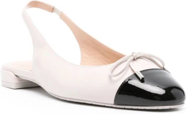 Stuart Weitzman Elegante Boog Ballerina Witte Schoenen White Dames