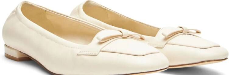 Stuart Weitzman Elegante Bow Loafer Schoen Beige Dames