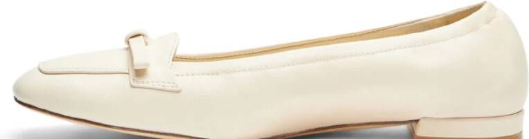 Stuart Weitzman Elegante Bow Loafer Schoen Beige Dames