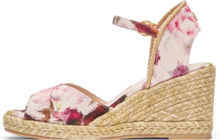 Stuart Weitzman Elegante Crossover Espadrille met Jute Zool Multicolor Dames