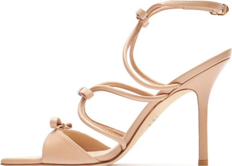 Stuart Weitzman Elegante Sandaal met Strikaccenten Beige Dames