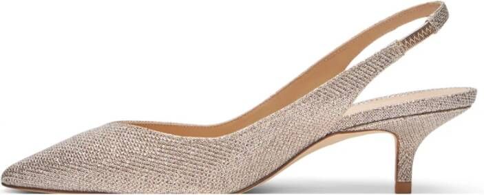 Stuart Weitzman Elegante Slingback Pump met V-Cut Vamp Beige Dames