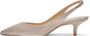 Stuart Weitzman Elegante Slingback Pump met V-Cut Vamp Beige Dames - Thumbnail 3