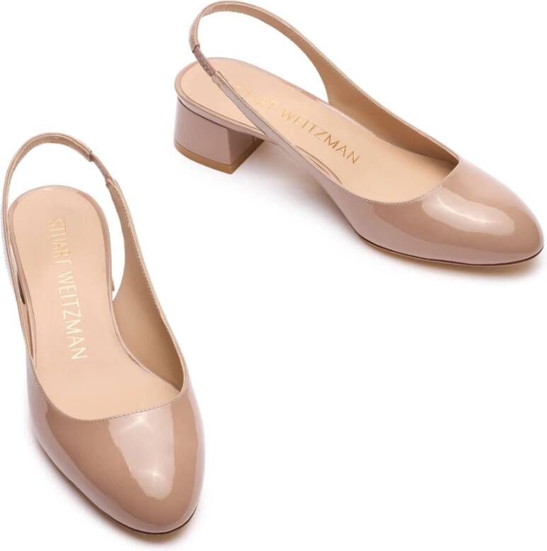 Stuart Weitzman Elegante Slingback Schoen Beige Dames