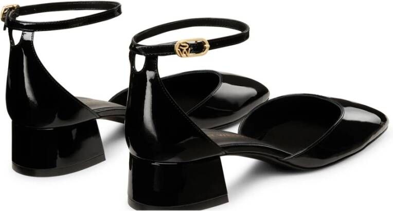 Stuart Weitzman Elegante Strap Pump met Vrouwelijke Details Black Dames