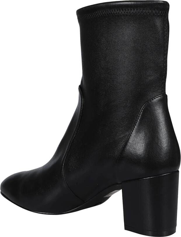 Stuart Weitzman Elegante Zwarte Enkellaarzen Black Dames