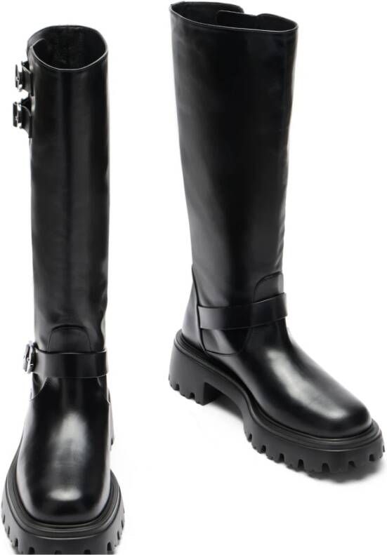 Stuart Weitzman Emerson Moto Boot Black Dames