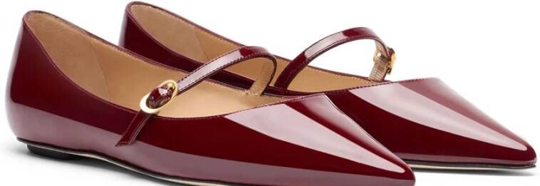 Stuart Weitzman Emilia Mary Jane Flat Red Dames