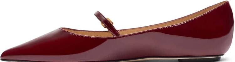 Stuart Weitzman Emilia Mary Jane Flat Red Dames