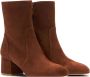 Stuart Weitzman Flareblock 60 ZIP Bootie Brown Dames - Thumbnail 2