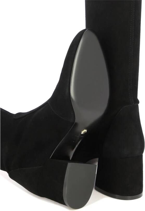 Stuart Weitzman Flareland Leren Laarzen Black Dames