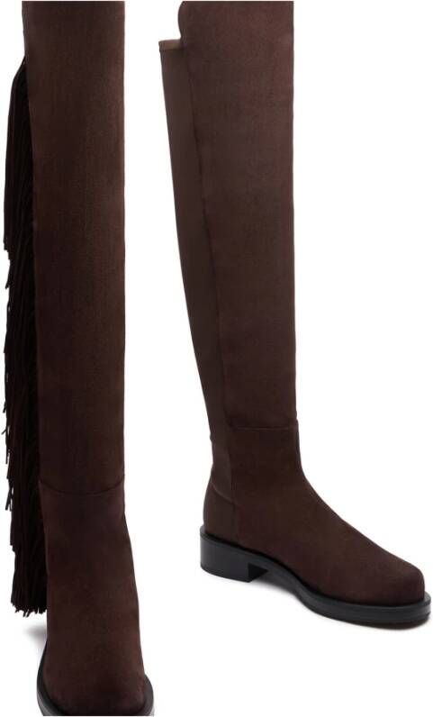 Stuart Weitzman Gedurfde Kristalfranjestart Brown Dames