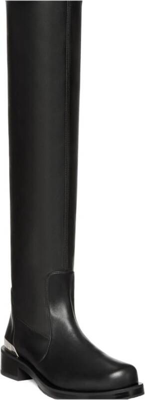 Stuart Weitzman Gedurfde Logo Slouch Boot Black Dames