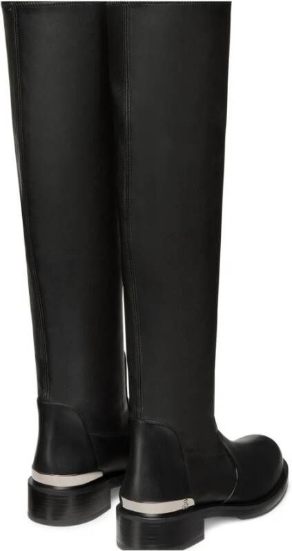 Stuart Weitzman Gedurfde Logo Slouch Boot Black Dames