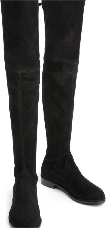 Stuart Weitzman Gedurfde Stretch Over-de-Knie Laars Black Dames