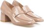 Stuart Weitzman Gelakte Leren Loafers Beige Dames - Thumbnail 3