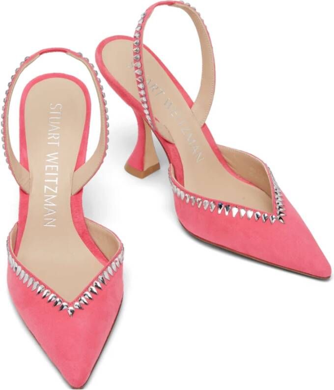 Stuart Weitzman Gemcut Xcurve 100 Slingback Pump Roze Dames