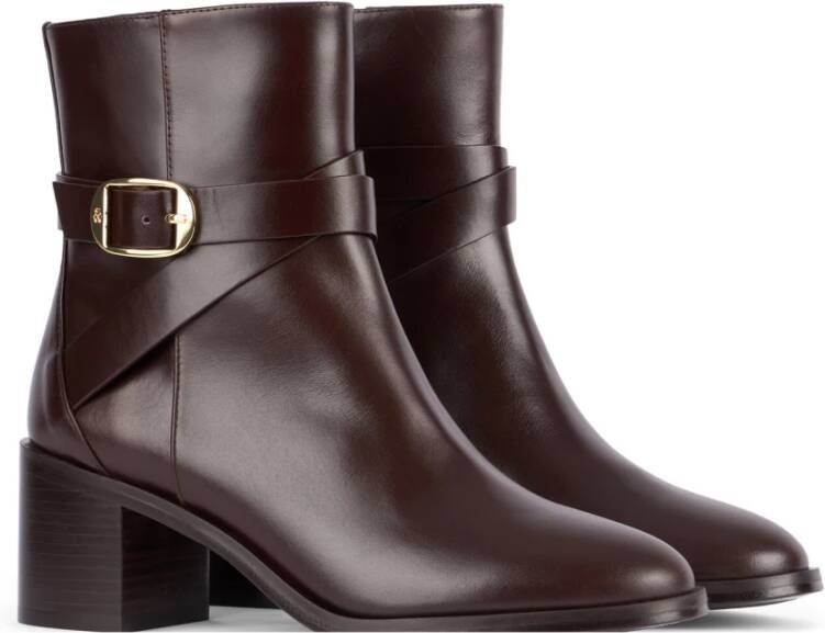 Stuart Weitzman Gespronken Ritssluiting Bootie Brown Dames