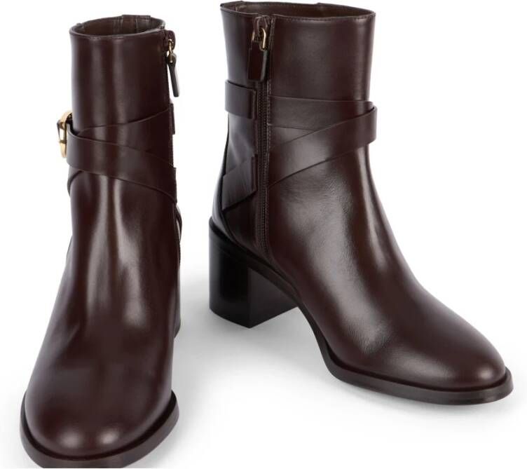 Stuart Weitzman Gespronken Ritssluiting Bootie Brown Dames