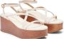 Stuart Weitzman Geweven Sleehak Sandaal Beige Dames - Thumbnail 2