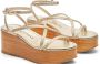 Stuart Weitzman Geweven Sleehak Sandalen Beige Dames - Thumbnail 2