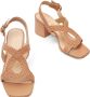 Stuart Weitzman Geweven Slingback Sandaal Beige Dames - Thumbnail 4