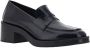 Stuart Weitzman Glanzend leren Chunky Heel Loafers Black Dames - Thumbnail 2