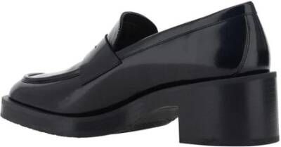 Stuart Weitzman Glanzend leren Chunky Heel Loafers Black Dames