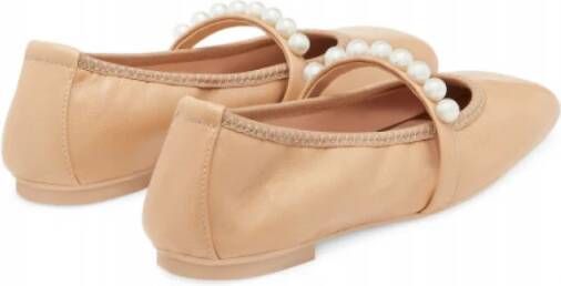 Stuart Weitzman Gouden Decoratieve Ballerina Flats Beige Dames