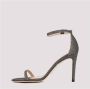 Stuart Weitzman Grijze Metalen Sandalen Minimalistisch Ontwerp Gray Dames - Thumbnail 2