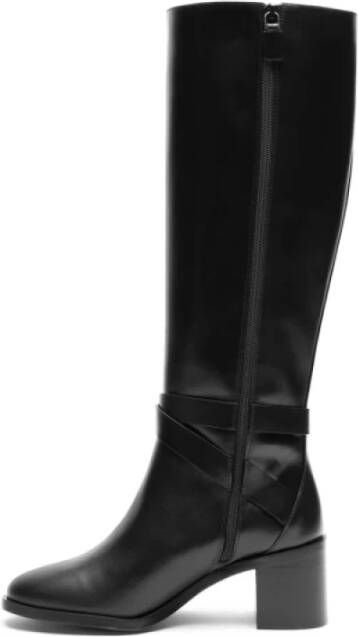 Stuart Weitzman Halfhoge Blokhaklaars Black Dames