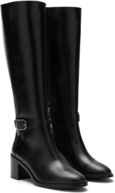 Stuart Weitzman Halfhoge Blokhaklaars Black Dames