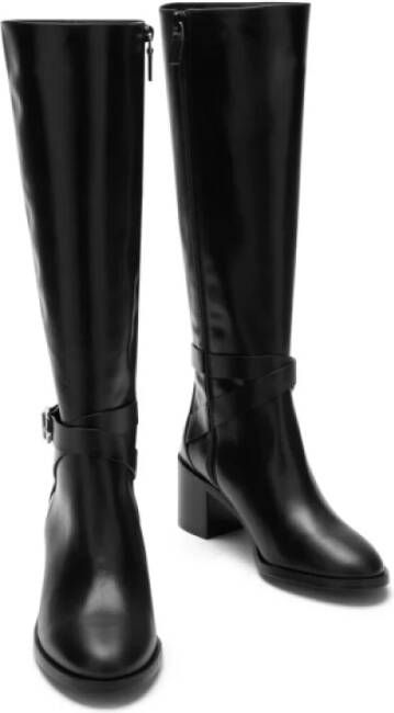 Stuart Weitzman Halfhoge Blokhaklaars Black Dames