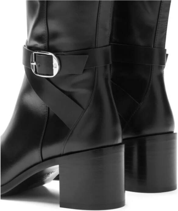 Stuart Weitzman Halfhoge Blokhaklaars Black Dames