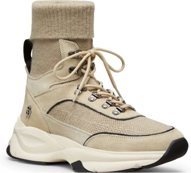 Stuart Weitzman Hiker High-Top Trainer Beige Dames