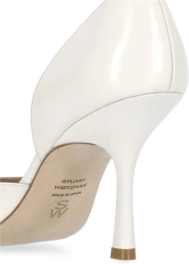 Stuart Weitzman Ivoorleren Décolleté met Bloemdetails Beige Dames