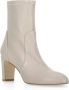 Stuart Weitzman Ivory Leren Enkellaarzen voor Vrouwen Beige Dames - Thumbnail 3