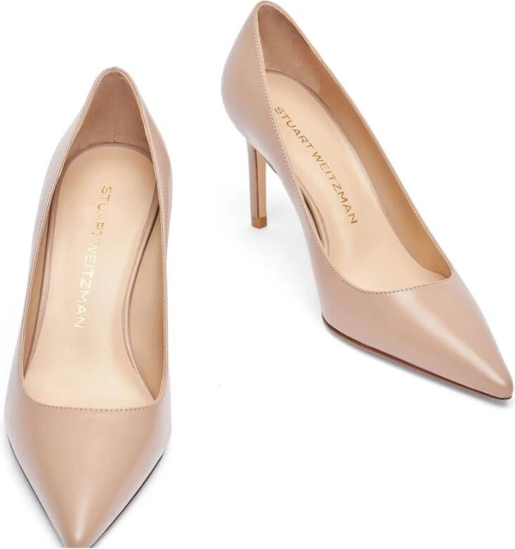 Stuart Weitzman Klassieke puntige pump Beige Dames