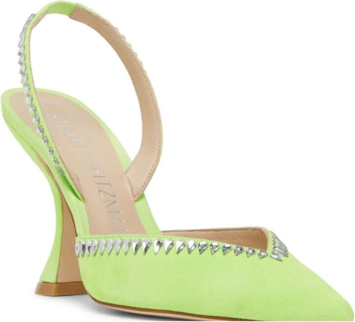 Stuart Weitzman Kristal Accent Slingback Pump Yellow Dames