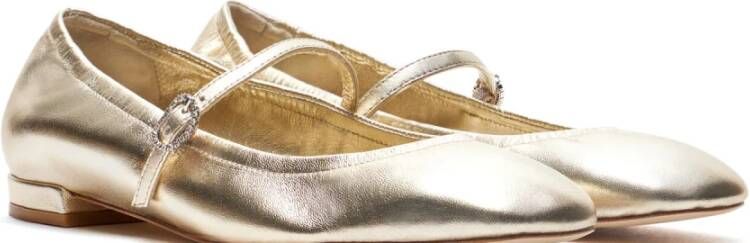 Stuart Weitzman Kristal Gesp Ballet Flats Yellow Dames