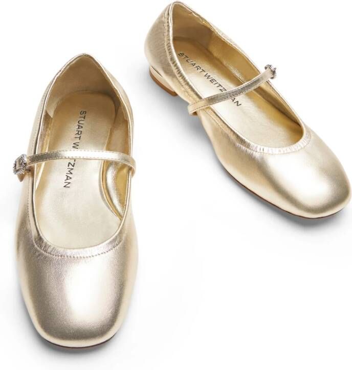 Stuart Weitzman Kristal Gesp Ballet Flats Yellow Dames